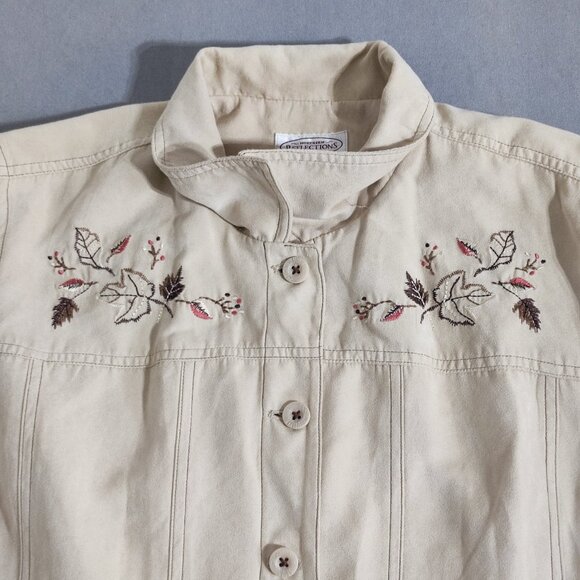 Northern Reflection jacket women's sz XL cream colour interchange embroidered - Picture 7 of 11